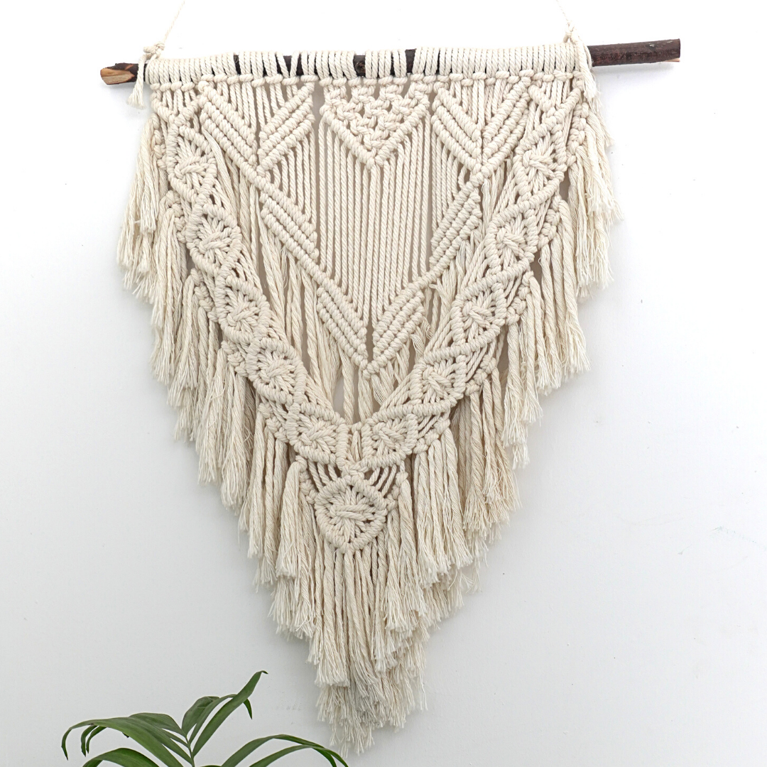 Makramee Wandbehang DIY Kit – Boho Wanddeko zum Selbermachen | Material & Anleitung | Anfänger & Fortgeschrittene