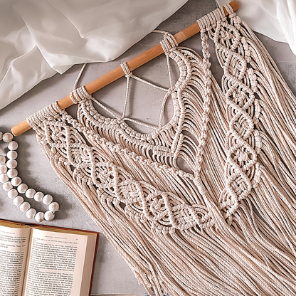 Makramee DIY Set Wandbehang mit Netzdesign – Material & Anleitung | Boho Makramee selber machen
