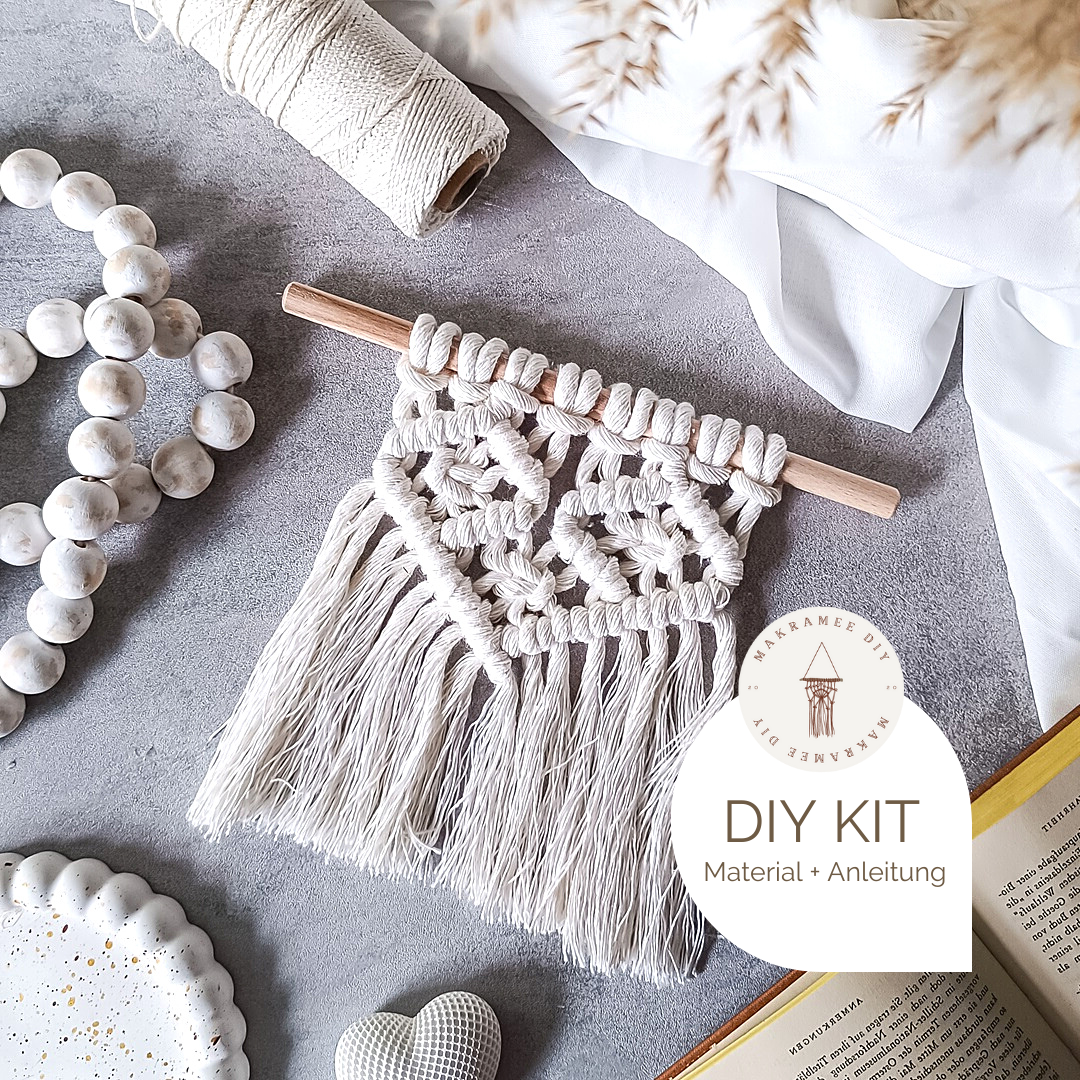 Makramee DIY Kit – Geometrischer Wandanhänger | Material & Anleitung