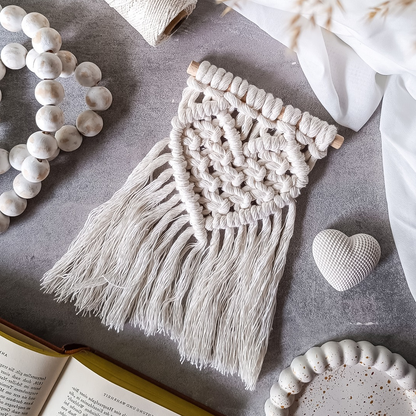 Makramee DIY Kit – Geometrischer Wandanhänger (Rautenmuster) | Material & Anleitung