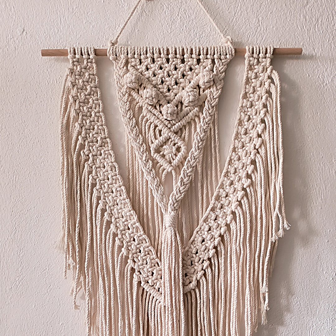 Makramee DIY Set Wandbehang mit Mittelpanel – Material & Anleitung | Boho Makramee mit Struktur