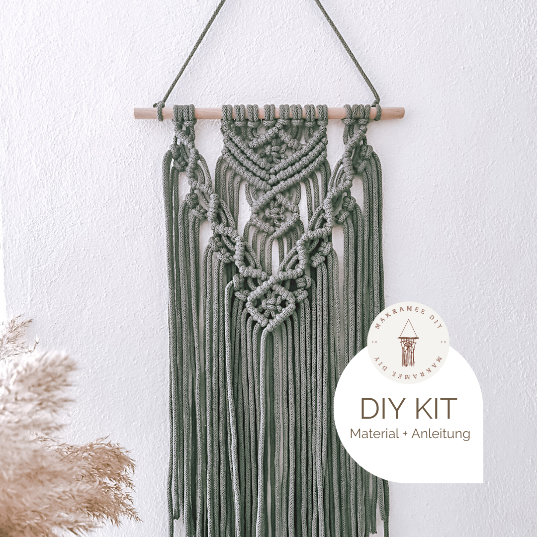 Makramee DIY Kit – Großer Wandbehang | verschiedene Farben | Material & Anleitung