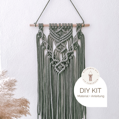 Makramee DIY Kit – Großer Wandbehang | verschiedene Farben | Material & Anleitung