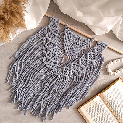 Makramee DIY Set Wandbehang – Material & Schritt-für-Schritt Anleitung | Boho Deko zum Selbermachen "Brielle"