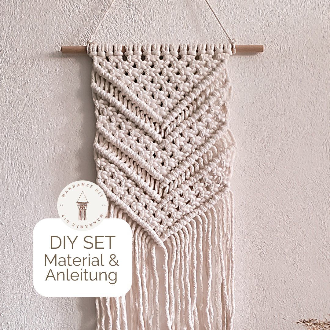 Makramee DIY Set Wandbehang im Chevron-Design – Material & Anleitung | Minimal Boho Makramee