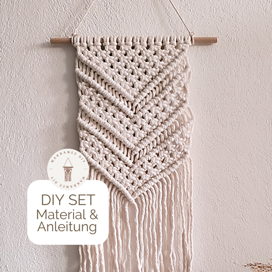 Makramee DIY Set Wandbehang im Chevron-Design – Material & Anleitung | Minimal Boho Makramee