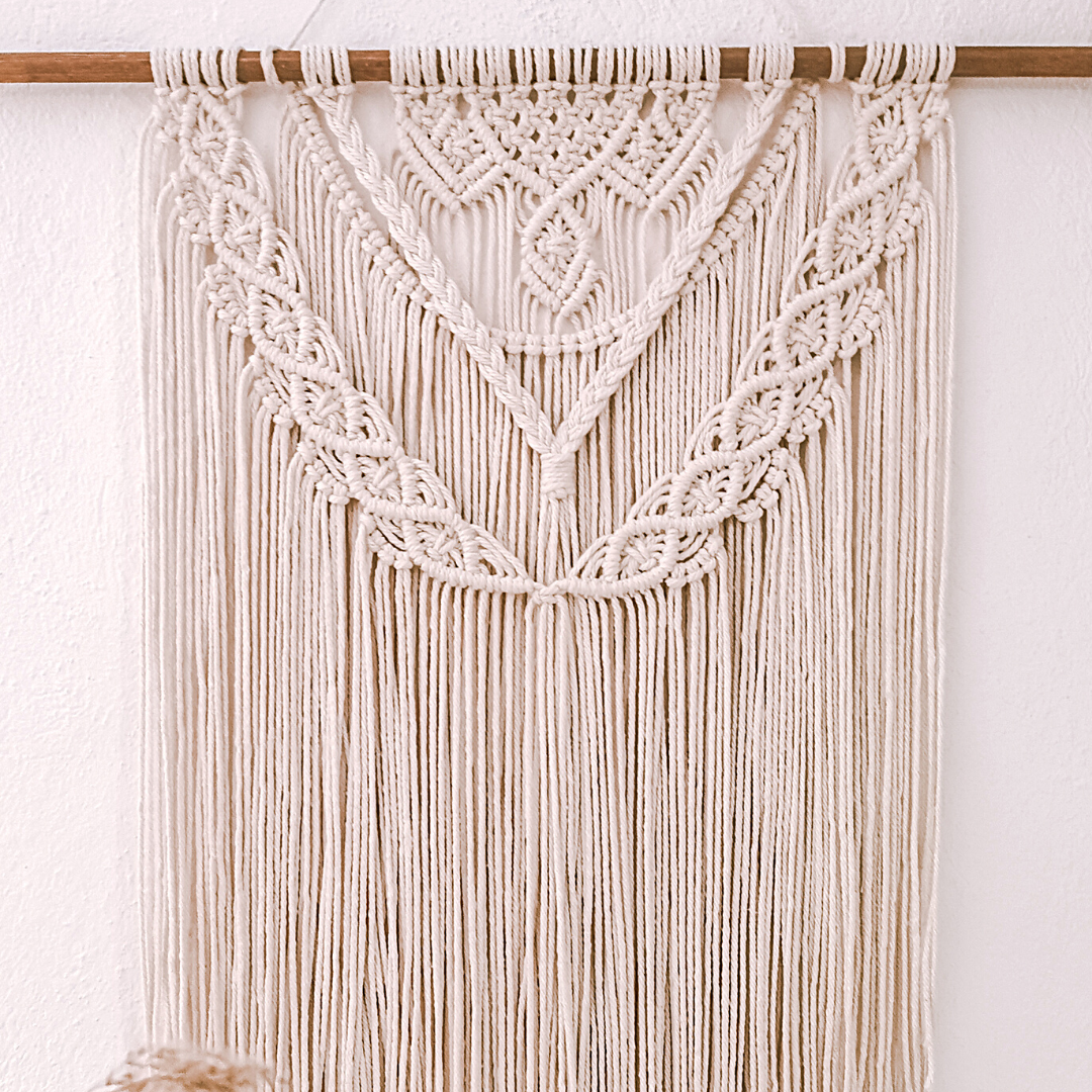 Makramee DIY Kit – Großer Wandbehang mit Flechtmuster | Material & Anleitung