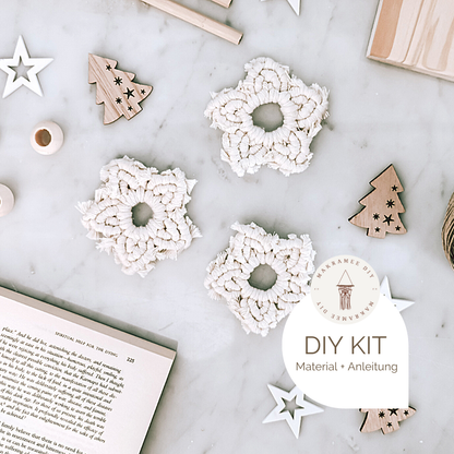 Makramee DIY Kit – Stern Anhänger | Weihnachtsdeko selber machen