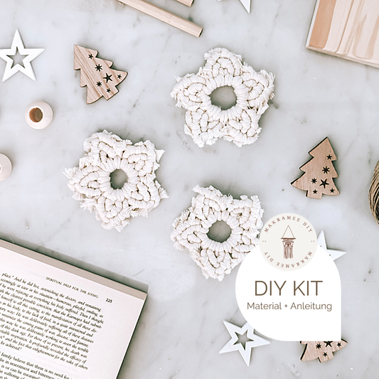 Makramee DIY Kit – Stern Anhänger | Weihnachtsdeko selber machen