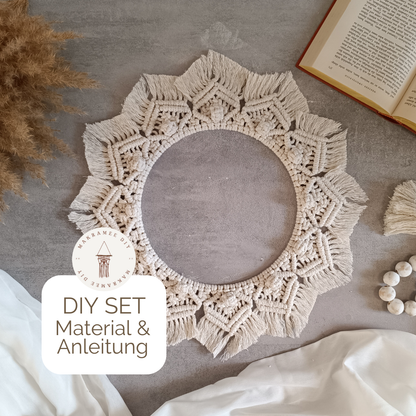 Makramee Kranz DIY Set – kleiner Boho Ring mit Fransen | Material & Anleitung