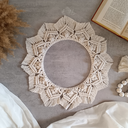 Makramee Kranz DIY Set – kleiner Boho Ring mit Fransen | Material & Anleitung