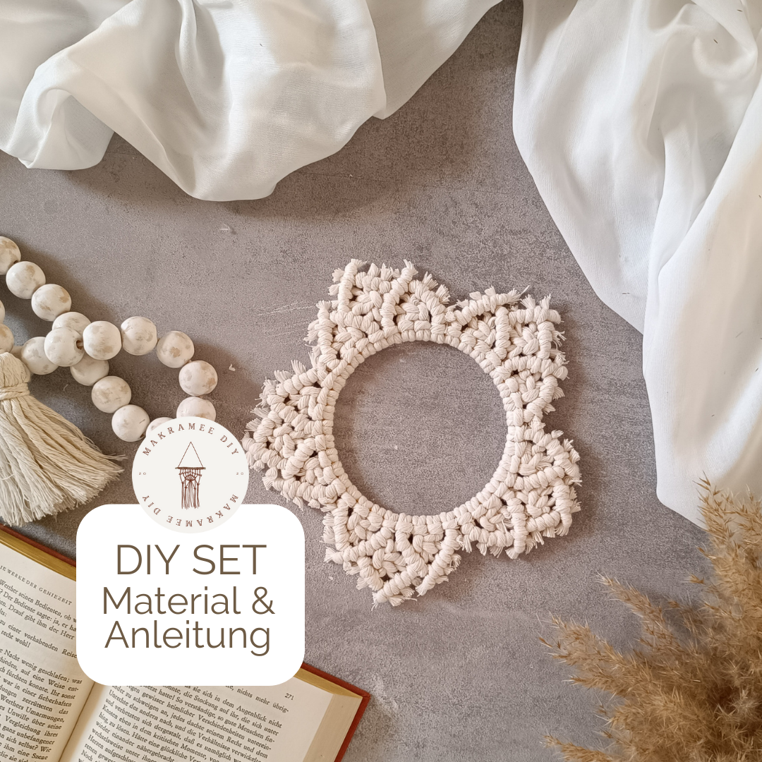 Makramee Kranz DIY Set „Boho Bloom“ – Material & Schritt-für-Schritt Anleitung