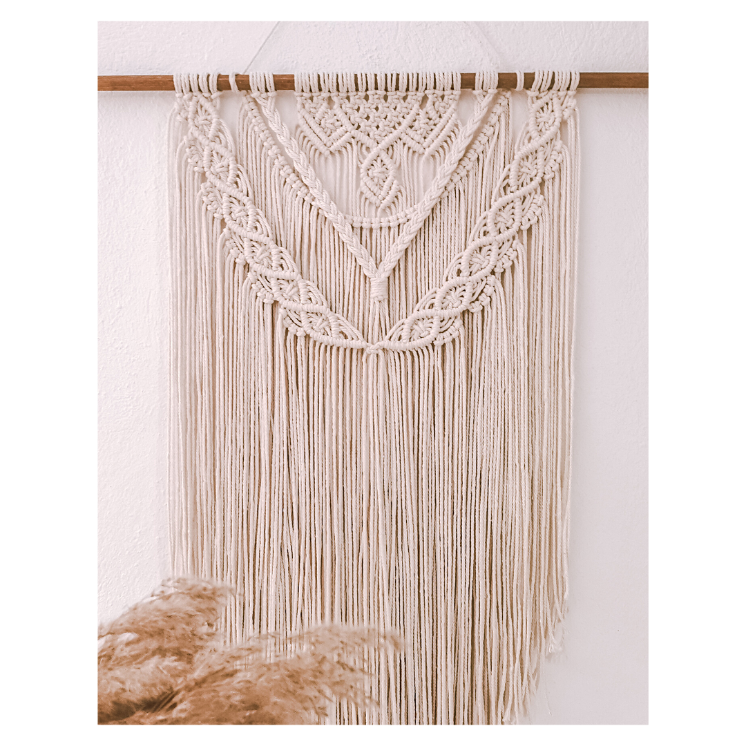 Makramee DIY Kit – Großer Wandbehang mit Flechtmuster | Material & Anleitung