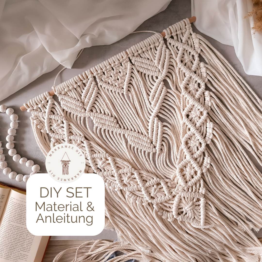 Makramee Wandbehang DIY Set „Boho Flow“ – Material & Schritt-für-Schritt Anleitung