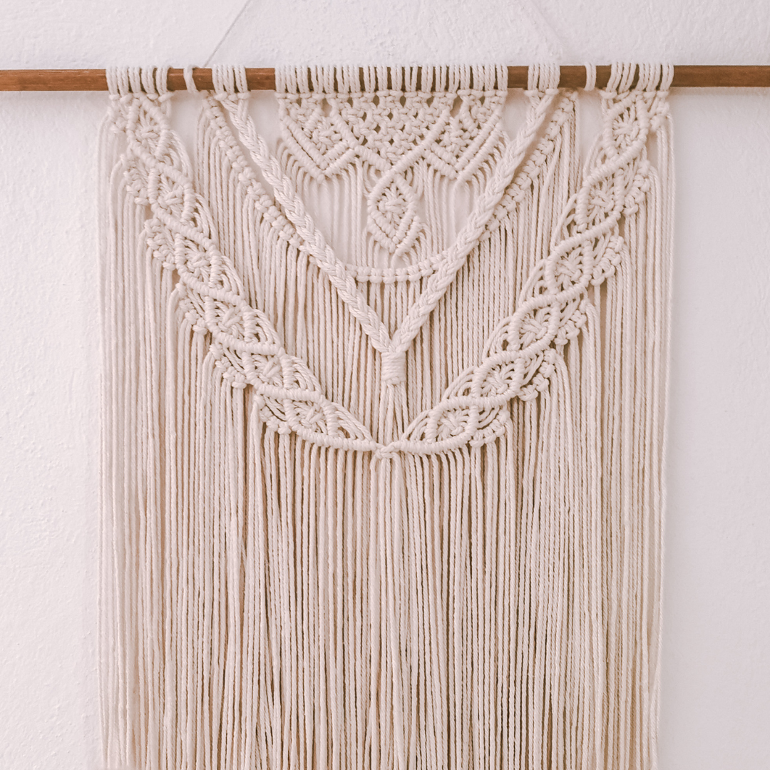 Makramee DIY Kit – Großer Wandbehang mit Flechtmuster | Material & Anleitung