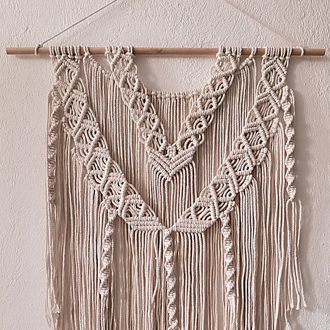 Makramee DIY Set Wandbehang V-Form – Material & Anleitung | Boho Makramee Statement selber machen