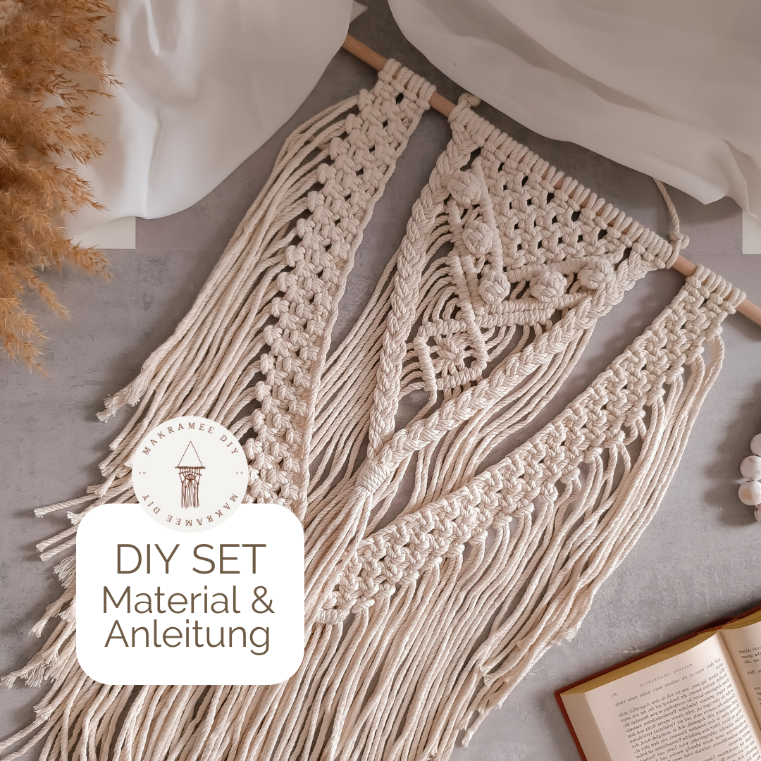 Makramee Wandbehang „Flow Lines“ – DIY Set | Material & Anleitung