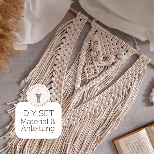 Makramee Wandbehang „Flow Lines“ – DIY Set | Material & Anleitung