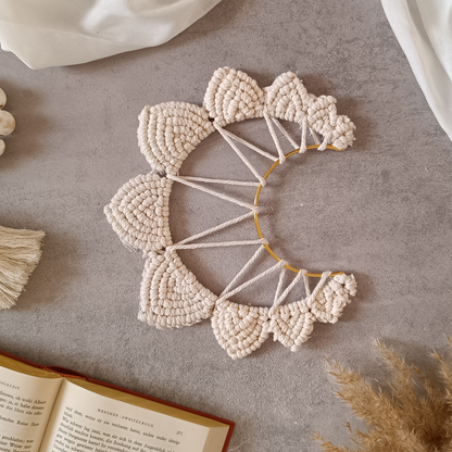 Makramee DIY Set Wanddeko – Material & Anleitung | Boho Makramee mit Metallring