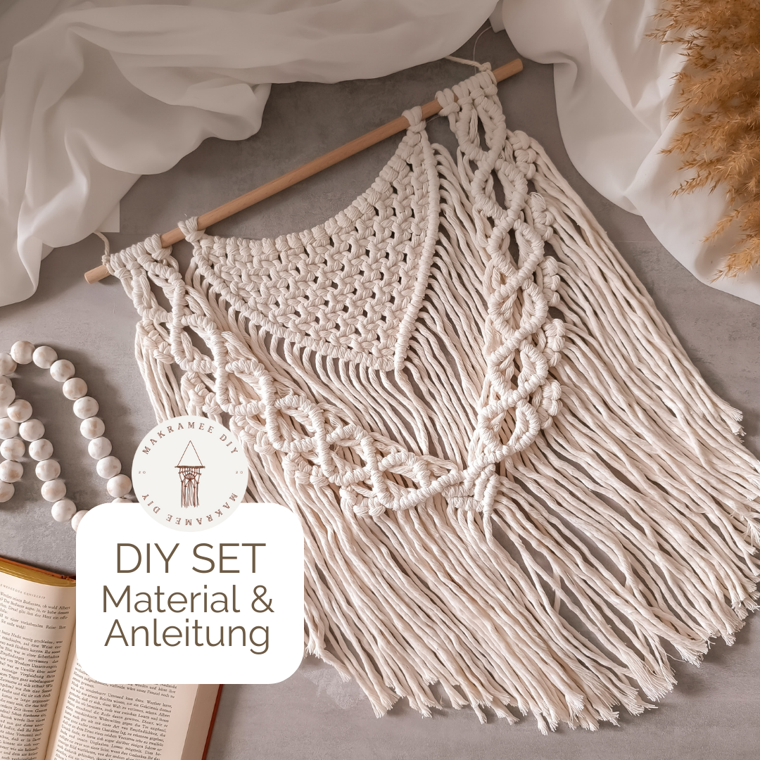 Makramee Wanddeko „V-Line“ – DIY Set | Material & Anleitung