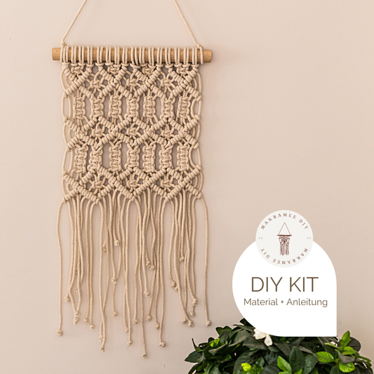 Makramee DIY Kit – Wandbehang mit Muster & Fransen | Material & Anleitung