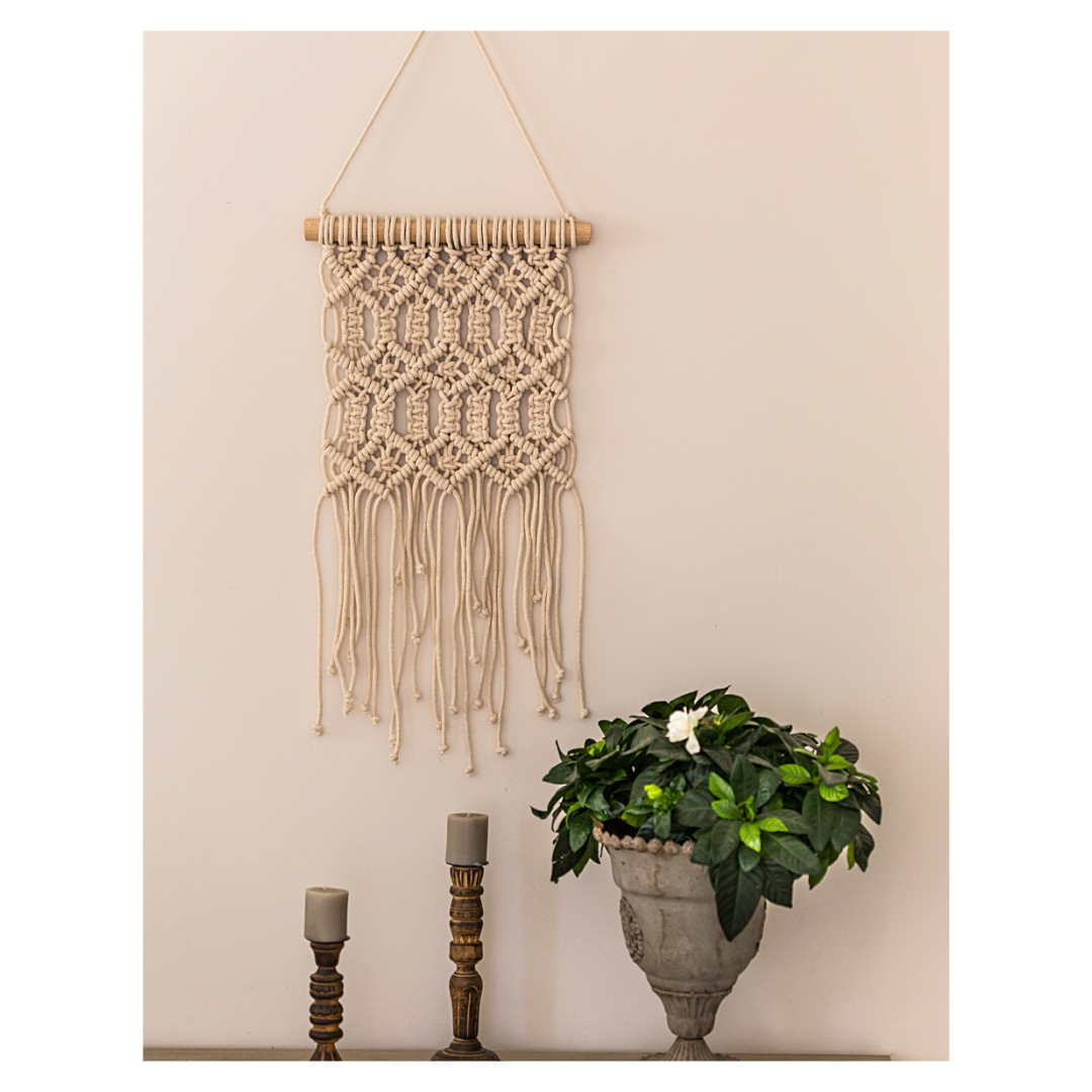 Makramee DIY Kit – Wandbehang mit Muster & Fransen | Material & Anleitung