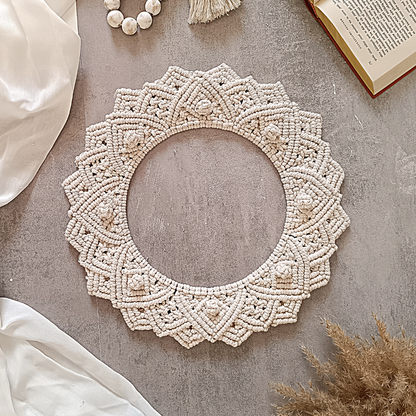 Makramee DIY Set Mandala Kranz – Material & Anleitung | Boho Makramee Wandkranz selber machen