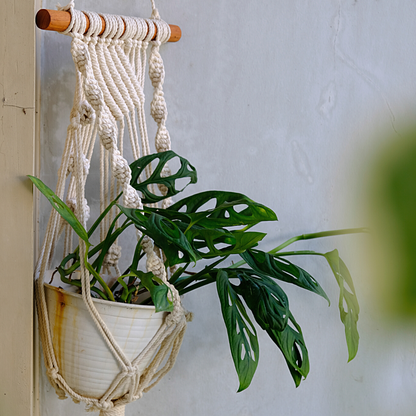 Makramee DIY Kit – Blumenampel mit Holzstab | Material & Anleitung