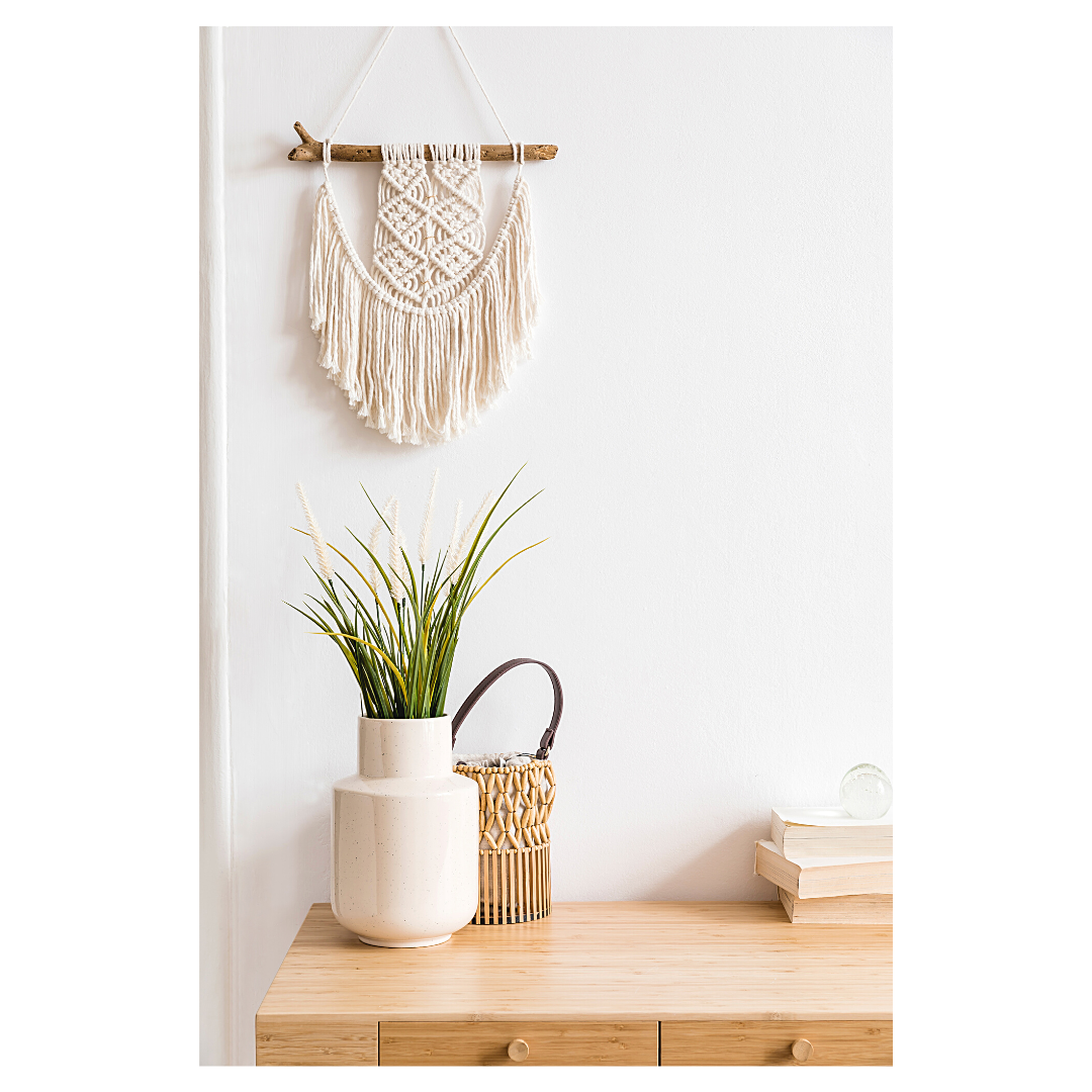 Makramee Wandbehang DIY Kit – Boho Halbmond Design "Inga"