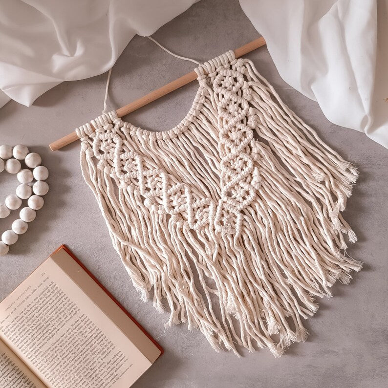 Makramee DIY Kit „Boho Halbkreis“ | Kreatives Wandbehang-Set inkl. Anleitung & Material