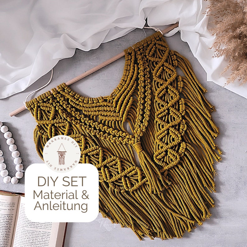 Makramee DIY Kit – Boho Wandbehang knüpfen | inkl. Material & Anleitung