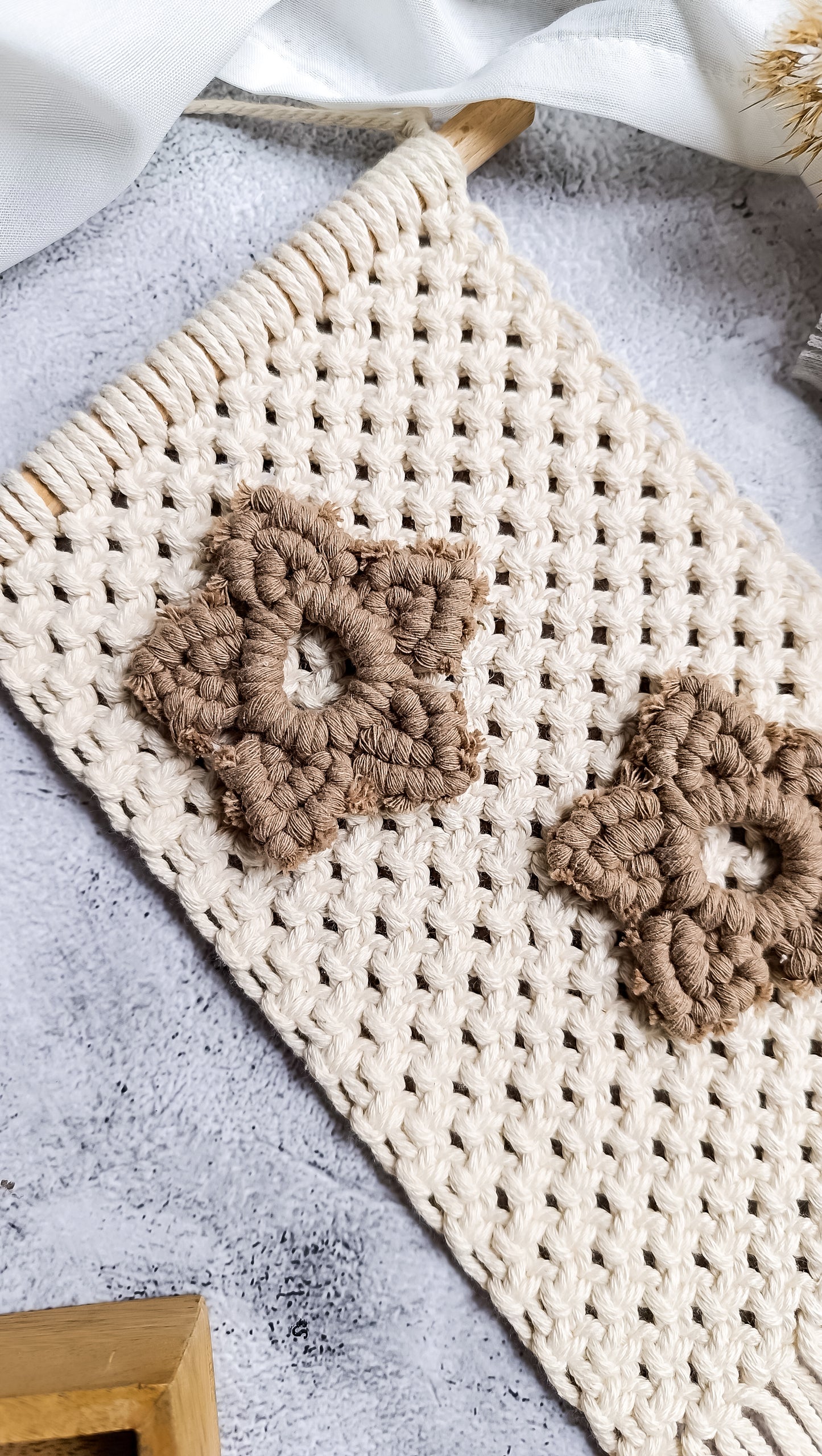 Makramee DIY Kit – Weihnachtlicher Wandbehang mit Sternen | Material & Anleitung