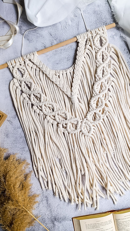 Makramee DIY Set Wandbehang mit Zopfmuster – Material & Anleitung | Klassische Boho Wanddeko