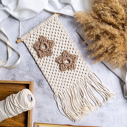 Makramee DIY Kit – Weihnachtlicher Wandbehang mit Sternen | Material & Anleitung